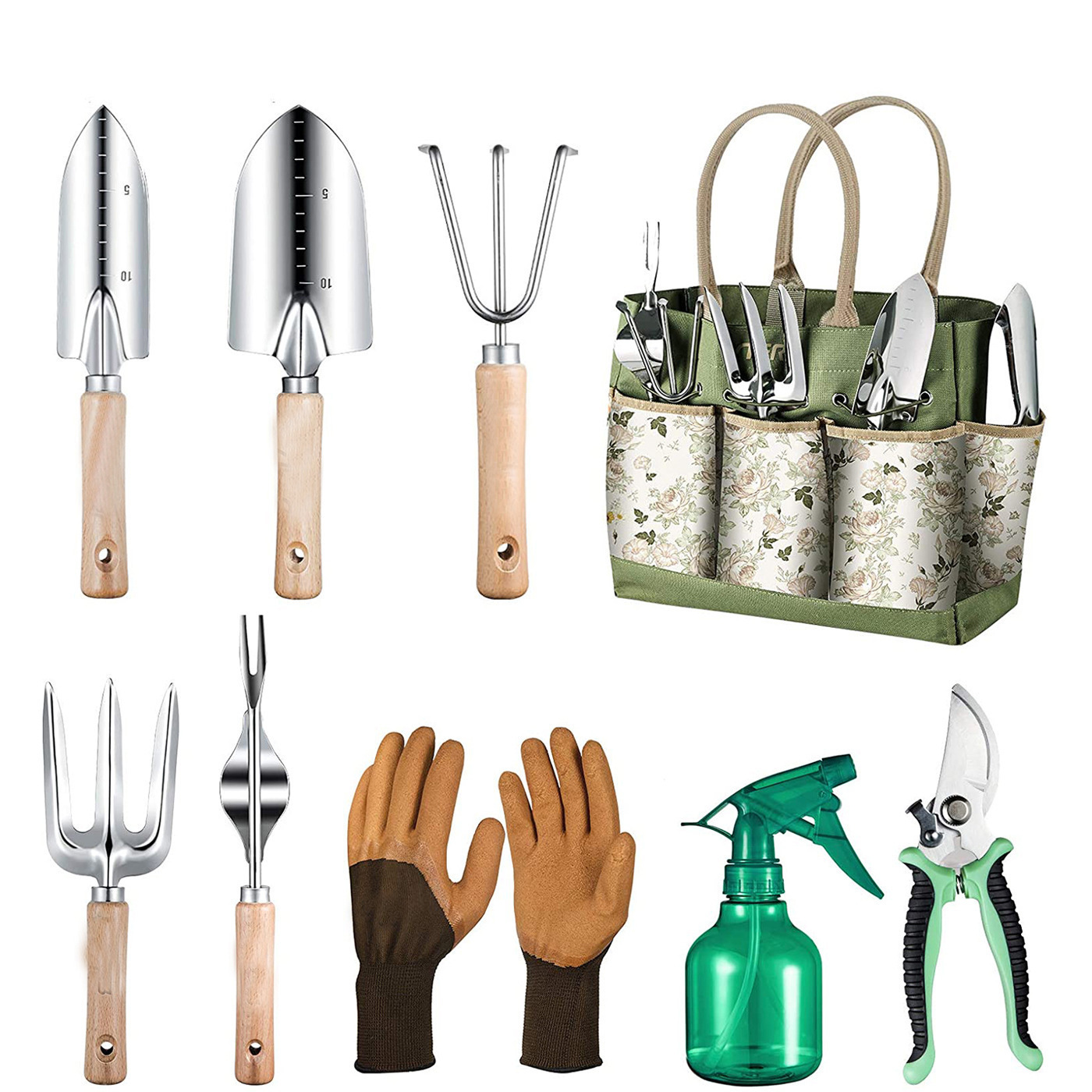 Gardening Tools Bag - Set di attrezzi da giardinaggio da