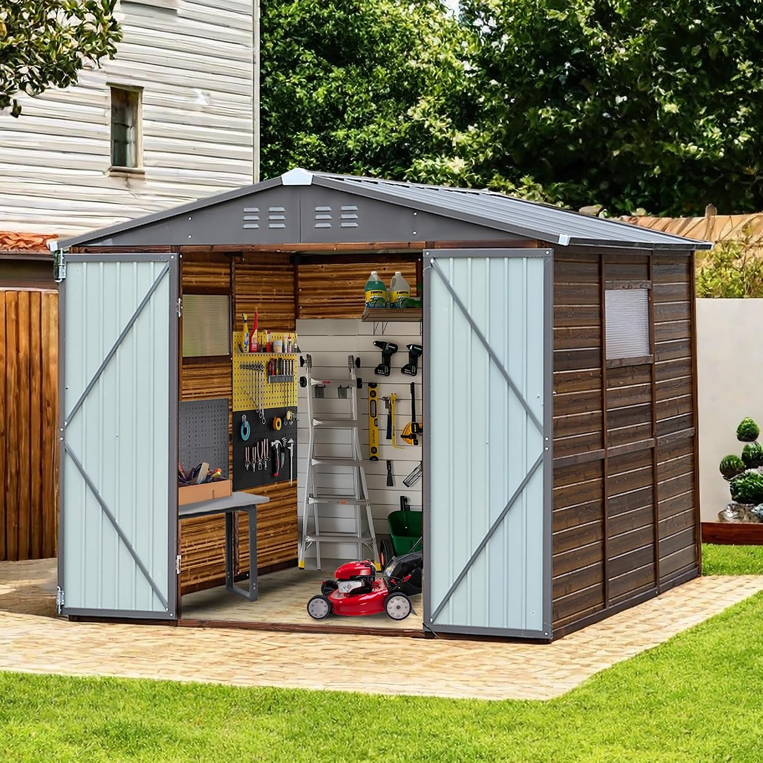 Capanno da Esterno 8x8 FT in L - Gardening Tools recensione e prezzo