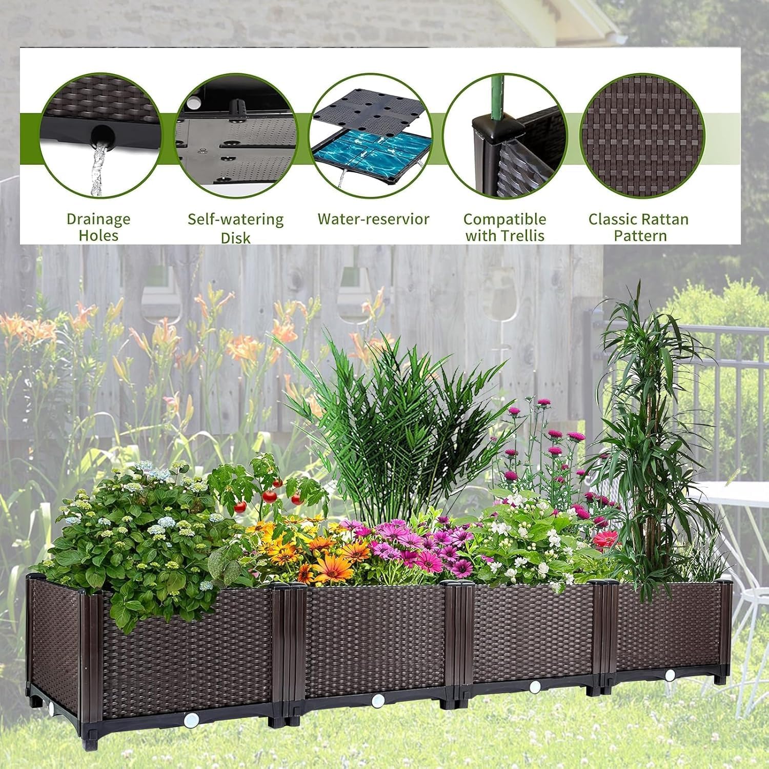 Fioriera Rialzata Autoirrigant - Gardening Tools Green recensione e prezzo